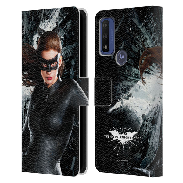The Dark Knight Rises Character Art Catwoman Leather Book Wallet Case Cover For Motorola G Pure