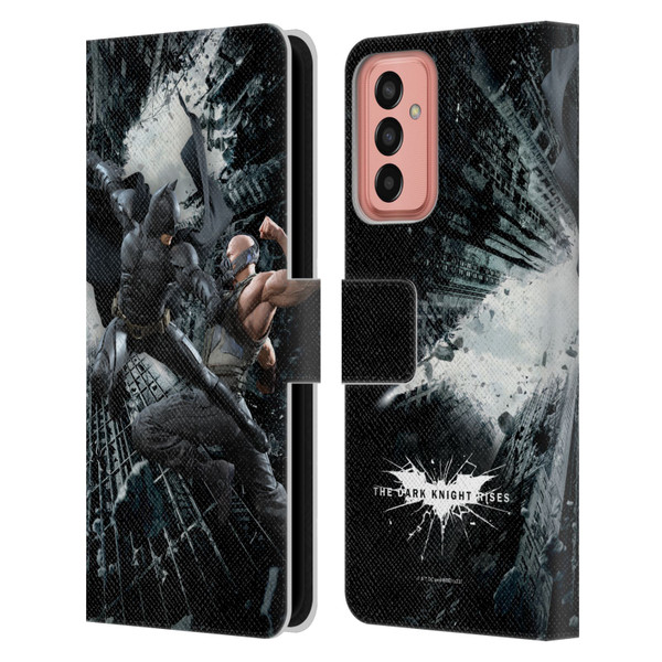 The Dark Knight Rises Character Art Batman Vs Bane Leather Book Wallet Case Cover For Samsung Galaxy M13 (2022)