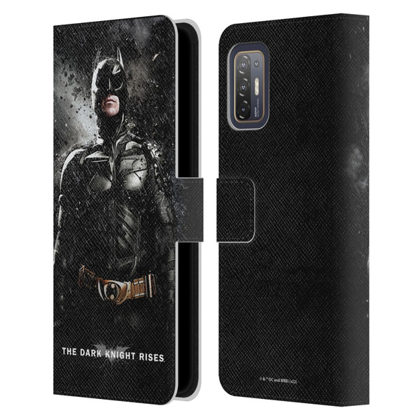 The Dark Knight Rises Key Art Batman Rain Poster Leather Book Wallet Case Cover For HTC Desire 21 Pro 5G