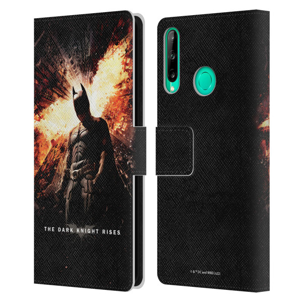 The Dark Knight Rises Key Art Batman Poster Leather Book Wallet Case Cover For Huawei P40 lite E