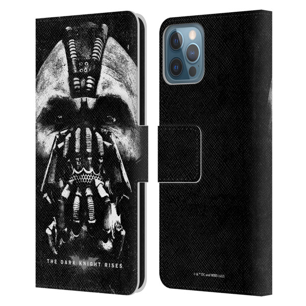 The Dark Knight Rises Key Art Bane Leather Book Wallet Case Cover For Apple iPhone 12 / iPhone 12 Pro