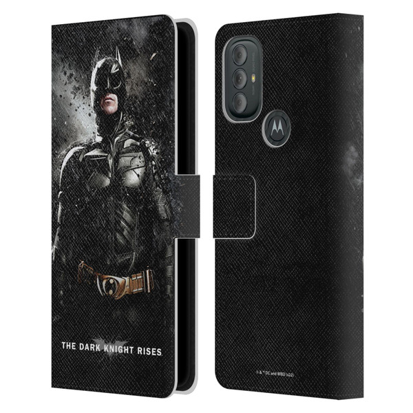 The Dark Knight Rises Key Art Batman Rain Poster Leather Book Wallet Case Cover For Motorola Moto G10 / Moto G20 / Moto G30