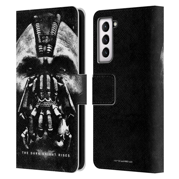 The Dark Knight Rises Key Art Bane Leather Book Wallet Case Cover For Samsung Galaxy S21 5G