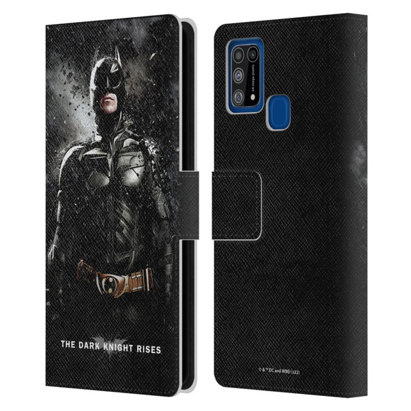 The Dark Knight Rises Key Art Batman Rain Poster Leather Book Wallet Case Cover For Samsung Galaxy M31 (2020)