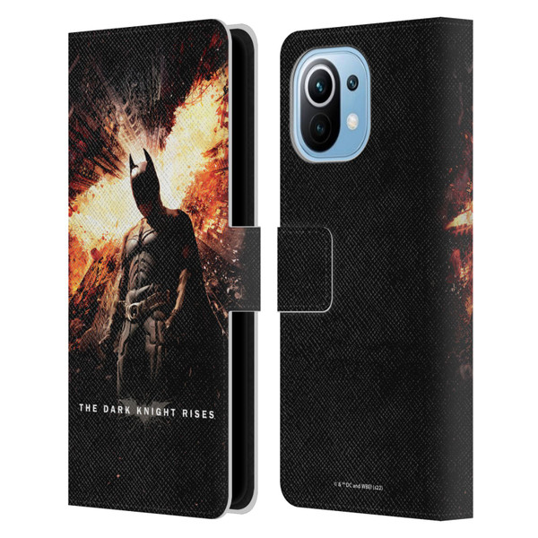 The Dark Knight Rises Key Art Batman Poster Leather Book Wallet Case Cover For Xiaomi Mi 11