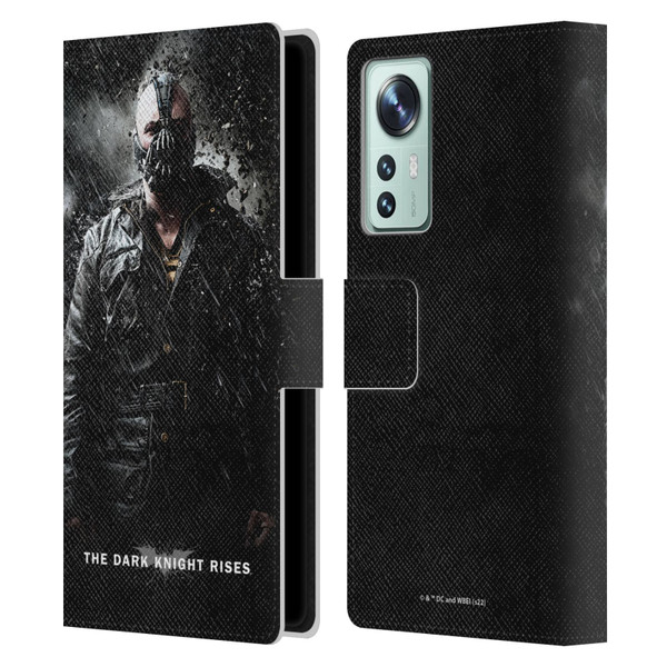 The Dark Knight Rises Key Art Bane Rain Poster Leather Book Wallet Case Cover For Xiaomi 12