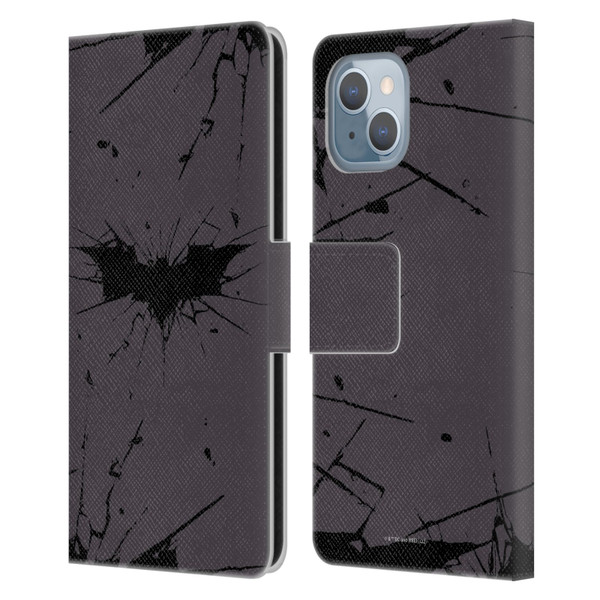 The Dark Knight Rises Logo Black Leather Book Wallet Case Cover For Apple iPhone 14
