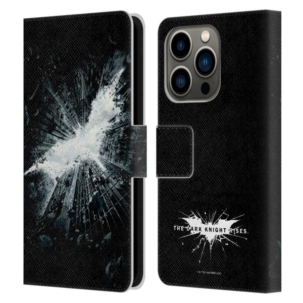 The Dark Knight Rises Logo Poster Leather Book Wallet Case Cover For Apple iPhone 14 Pro