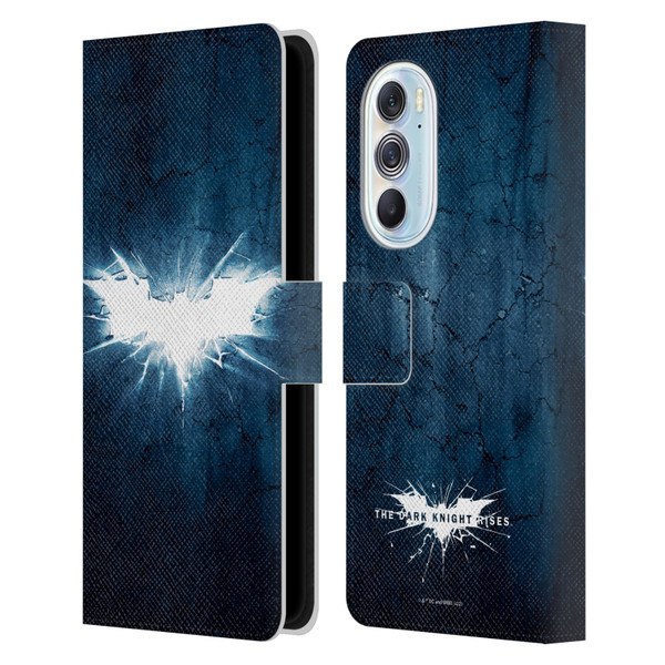 The Dark Knight Rises Logo Grunge Leather Book Wallet Case Cover For Motorola Edge X30