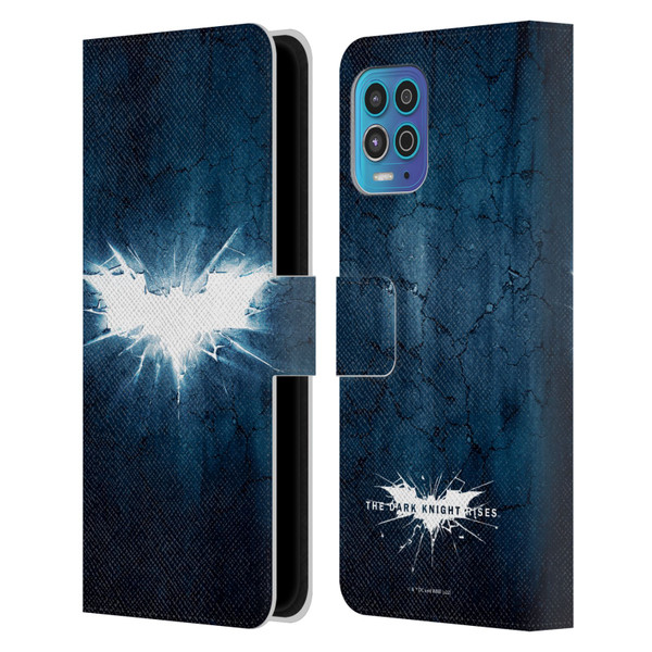 The Dark Knight Rises Logo Grunge Leather Book Wallet Case Cover For Motorola Moto G100