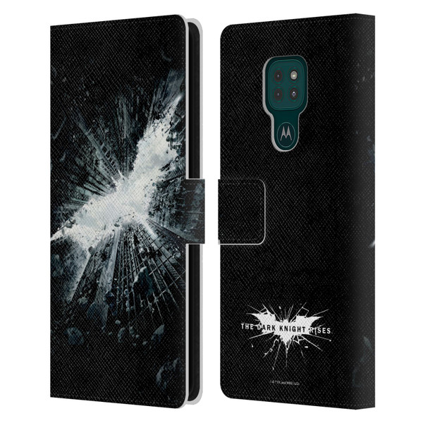 The Dark Knight Rises Logo Poster Leather Book Wallet Case Cover For Motorola Moto G9 Play