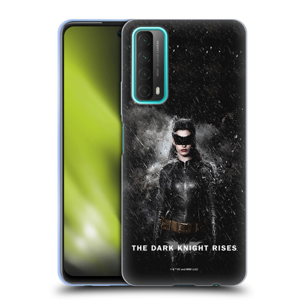 The Dark Knight Rises Key Art Catwoman Rain Poster Soft Gel Case for Huawei P Smart (2021)