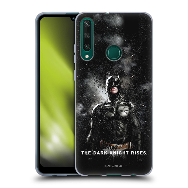 The Dark Knight Rises Key Art Batman Rain Poster Soft Gel Case for Huawei Y6p