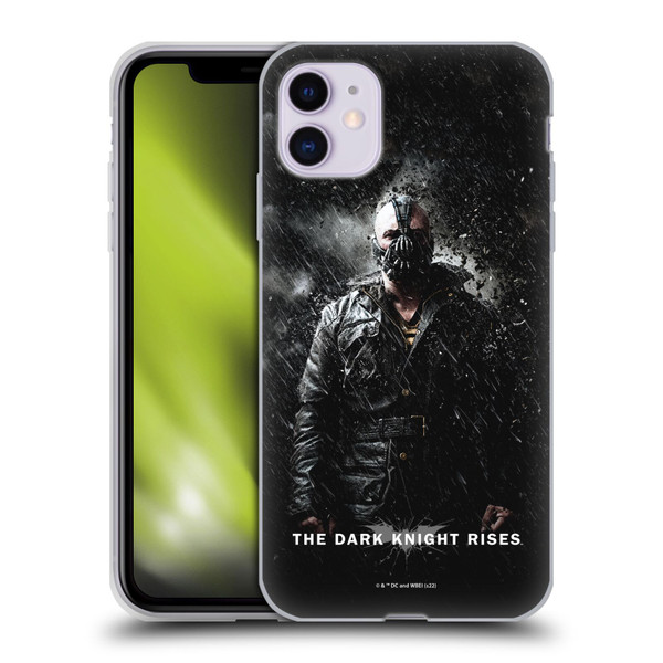 The Dark Knight Rises Key Art Bane Rain Poster Soft Gel Case for Apple iPhone 11