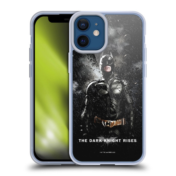 The Dark Knight Rises Key Art Batman Rain Poster Soft Gel Case for Apple iPhone 12 Mini