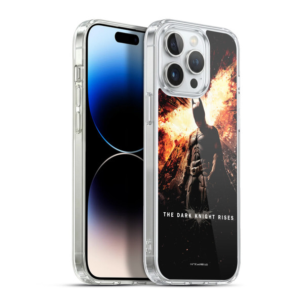 The Dark Knight Rises Key Art Batman Poster Soft Gel Case for Apple iPhone 13 Pro Max & MagSafe