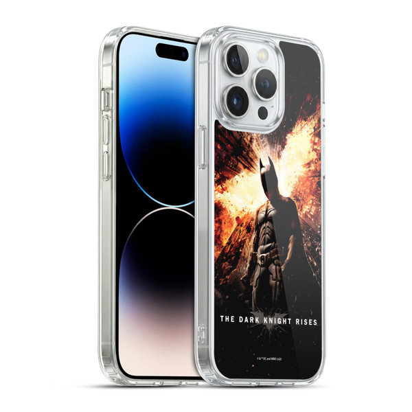 The Dark Knight Rises Key Art Batman Poster Soft Gel Case for Apple iPhone 14 Pro Max & MagSafe