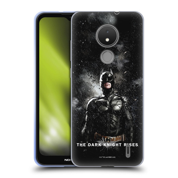 The Dark Knight Rises Key Art Batman Rain Poster Soft Gel Case for Nokia C21