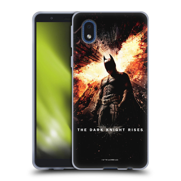 The Dark Knight Rises Key Art Batman Poster Soft Gel Case for Samsung Galaxy A01 Core (2020)