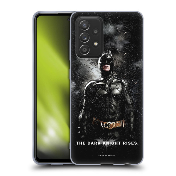 The Dark Knight Rises Key Art Batman Rain Poster Soft Gel Case for Samsung Galaxy A52 / A52s / 5G (2021)