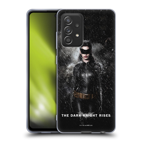 The Dark Knight Rises Key Art Catwoman Rain Poster Soft Gel Case for Samsung Galaxy A52 / A52s / 5G (2021)