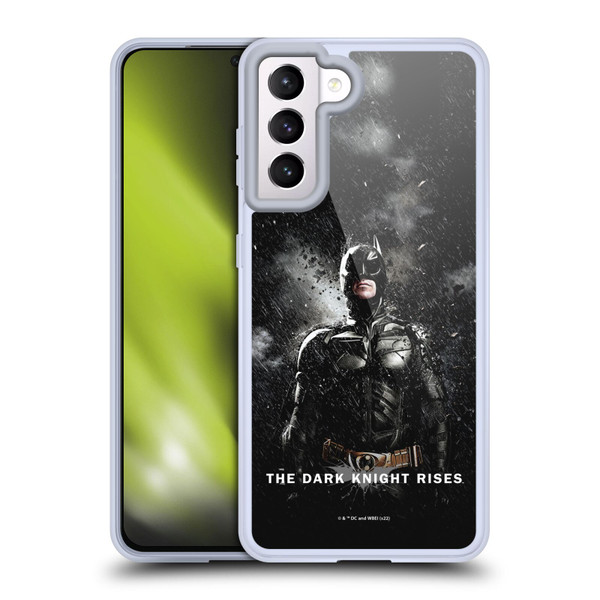 The Dark Knight Rises Key Art Batman Rain Poster Soft Gel Case for Samsung Galaxy S21 5G