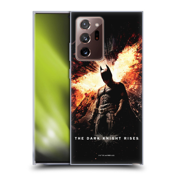 The Dark Knight Rises Key Art Batman Poster Soft Gel Case for Samsung Galaxy Note20 Ultra / 5G