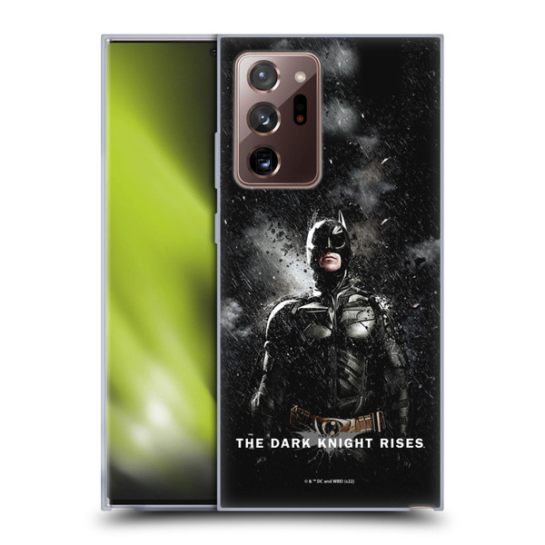 The Dark Knight Rises Key Art Batman Rain Poster Soft Gel Case for Samsung Galaxy Note20 Ultra / 5G