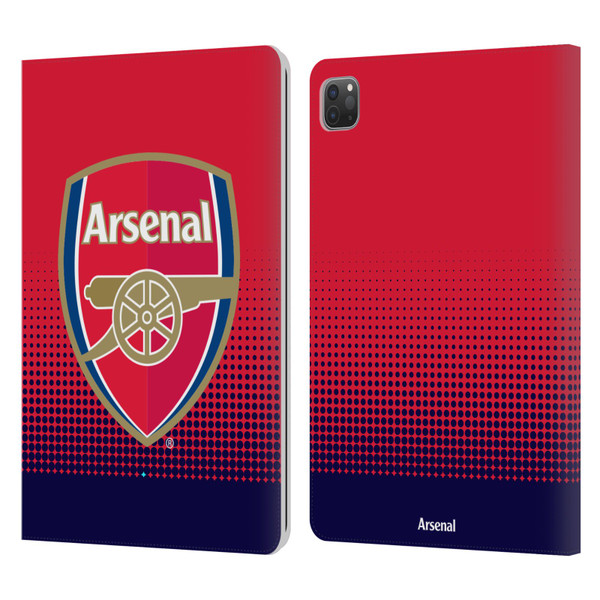 Arsenal FC Crest 2 Fade Leather Book Wallet Case Cover For Apple iPad Pro 11 2020 / 2021 / 2022
