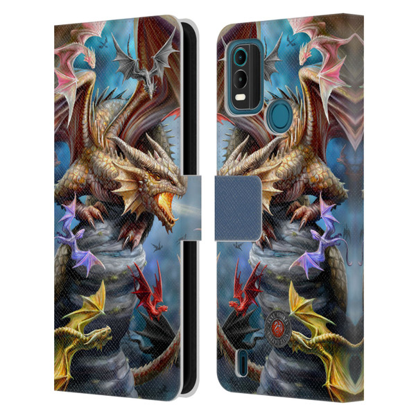 Anne Stokes Dragons 4 Clan Leather Book Wallet Case Cover For Nokia G11 Plus