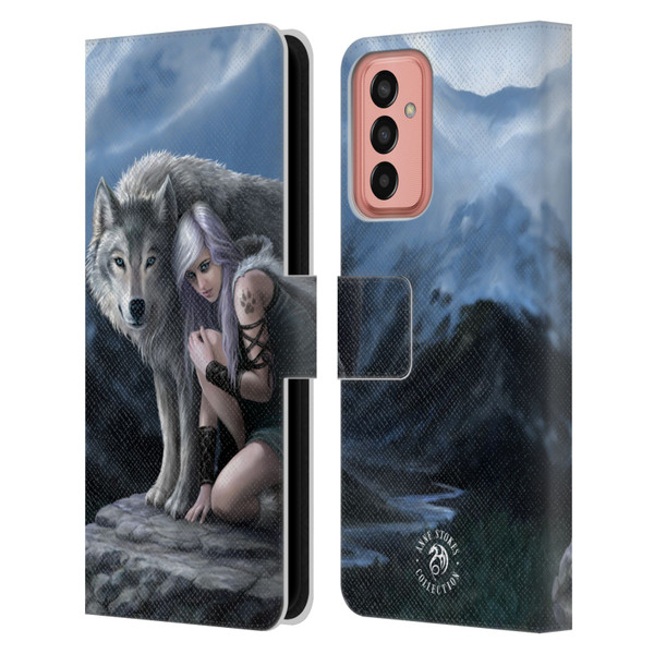 Anne Stokes Wolves Protector Leather Book Wallet Case Cover For Samsung Galaxy M13 (2022)