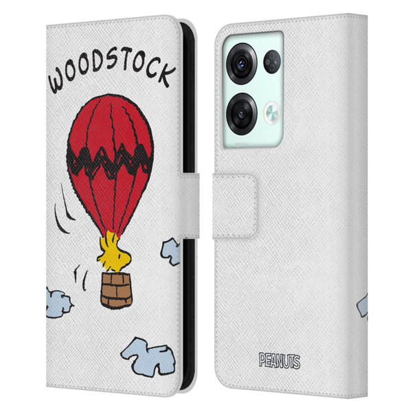 Peanuts Characters Woodstock Leather Book Wallet Case Cover For OPPO Reno8 Pro
