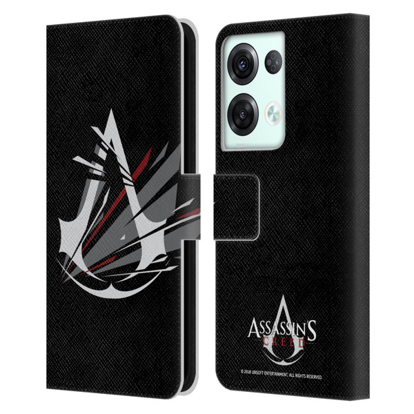 Assassin's Creed Logo Shattered Leather Book Wallet Case Cover For OPPO Reno8 Pro