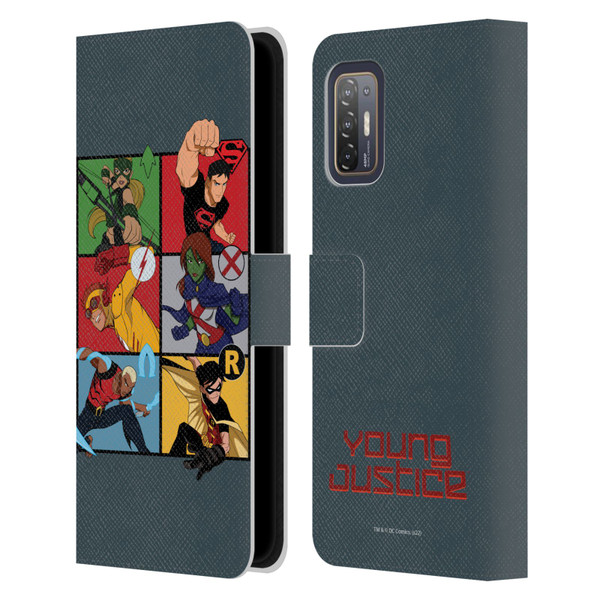 Young Justice Graphics Character Art Leather Book Wallet Case Cover For HTC Desire 21 Pro 5G