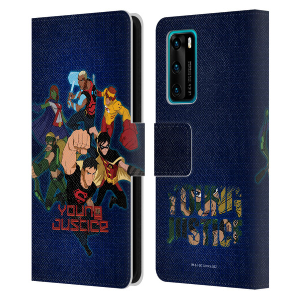 Young Justice Graphics Group Leather Book Wallet Case Cover For Huawei P40 5G