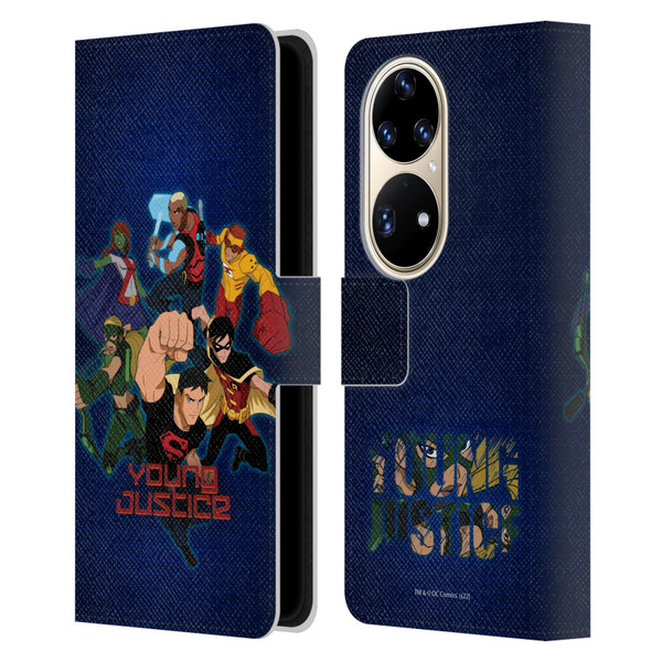 Young Justice Graphics Group Leather Book Wallet Case Cover For Huawei P50 Pro
