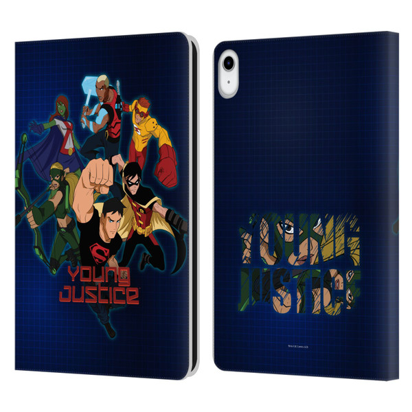 Young Justice Graphics Group Leather Book Wallet Case Cover For Apple iPad 10.9 (2022)