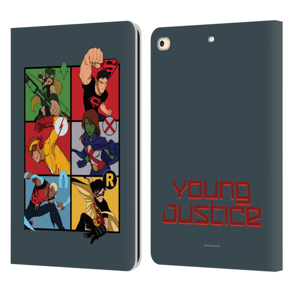 Young Justice Graphics Character Art Leather Book Wallet Case Cover For Apple iPad 9.7 2017 / iPad 9.7 2018