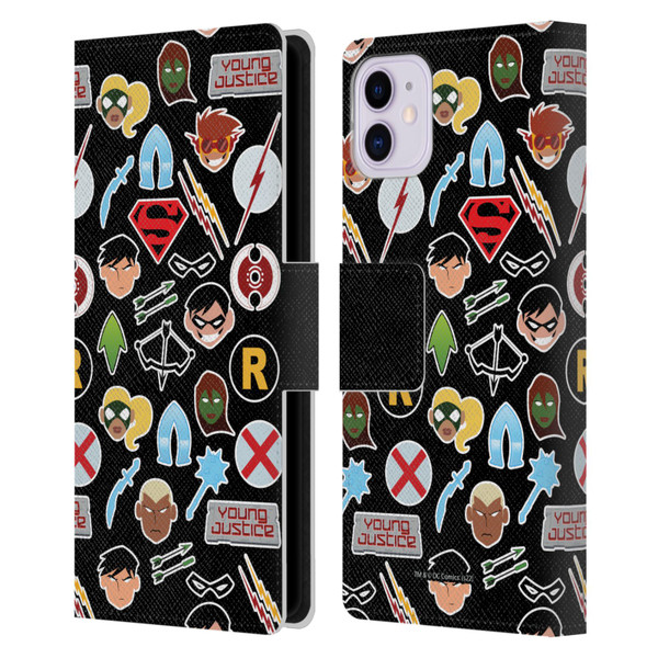 Young Justice Graphics Icons Leather Book Wallet Case Cover For Apple iPhone 11