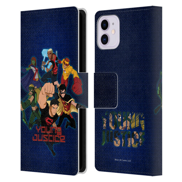 Young Justice Graphics Group Leather Book Wallet Case Cover For Apple iPhone 11