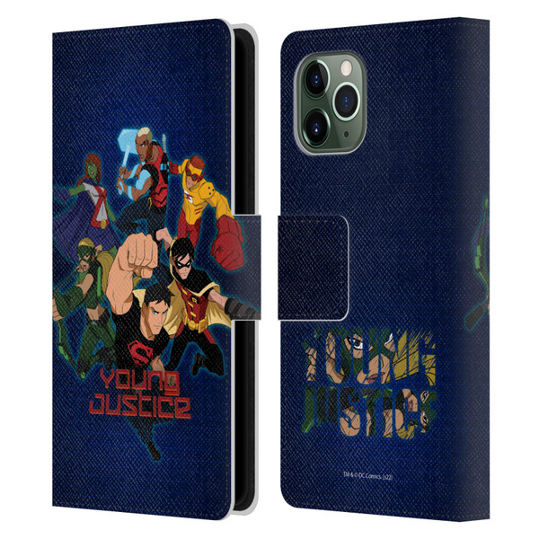 Young Justice Graphics Group Leather Book Wallet Case Cover For Apple iPhone 11 Pro