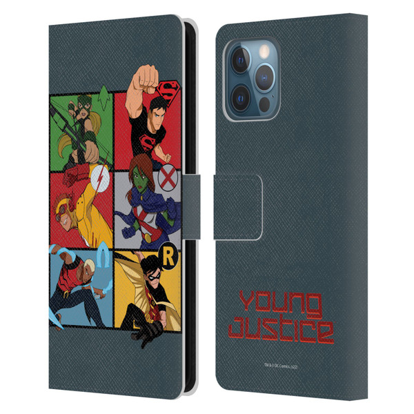 Young Justice Graphics Character Art Leather Book Wallet Case Cover For Apple iPhone 12 Pro Max