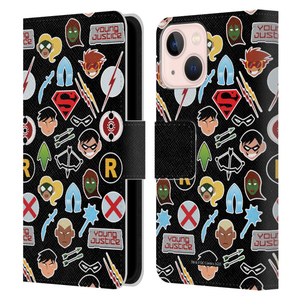 Young Justice Graphics Icons Leather Book Wallet Case Cover For Apple iPhone 13 Mini