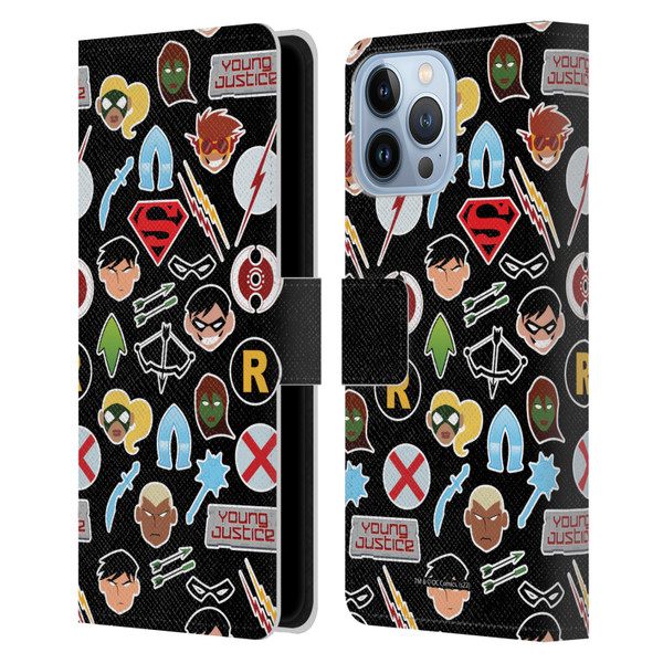 Young Justice Graphics Icons Leather Book Wallet Case Cover For Apple iPhone 13 Pro Max