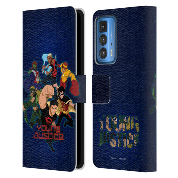Young Justice Graphics Group Leather Book Wallet Case Cover For Motorola Edge 20 Pro