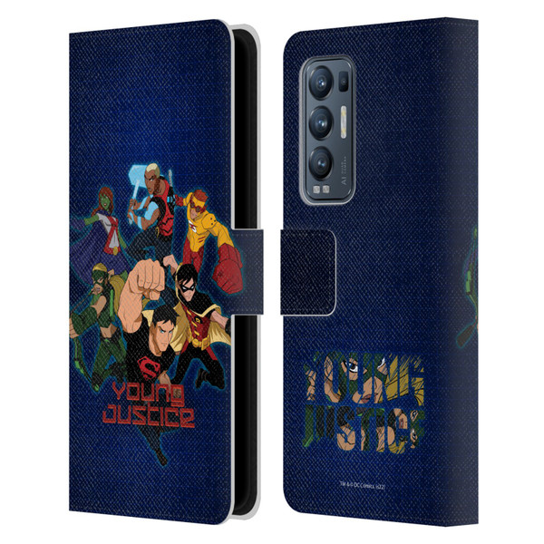 Young Justice Graphics Group Leather Book Wallet Case Cover For OPPO Find X3 Neo / Reno5 Pro+ 5G