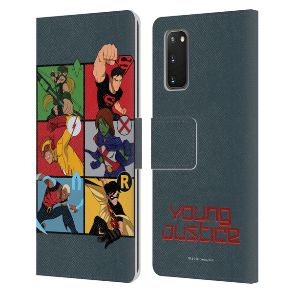 Young Justice Graphics Character Art Leather Book Wallet Case Cover For Samsung Galaxy S20 / S20 5G