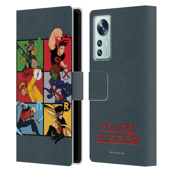 Young Justice Graphics Character Art Leather Book Wallet Case Cover For Xiaomi 12