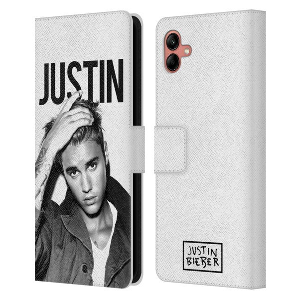 Justin Bieber Purpose Calendar Black And White Leather Book Wallet Case Cover For Samsung Galaxy A04 (2022)