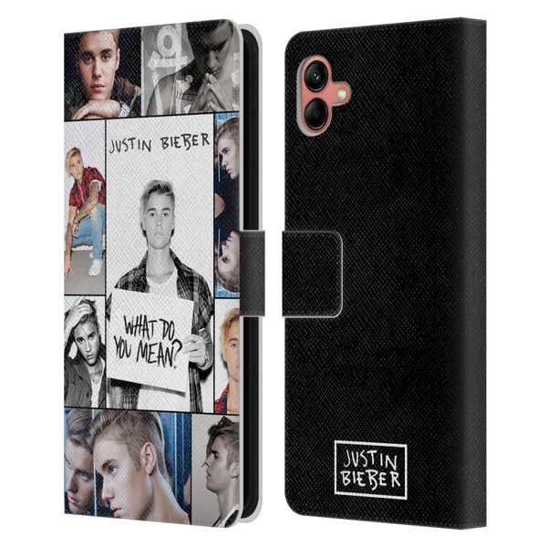Justin Bieber Purpose Grid Poster Leather Book Wallet Case Cover For Samsung Galaxy A04 (2022)